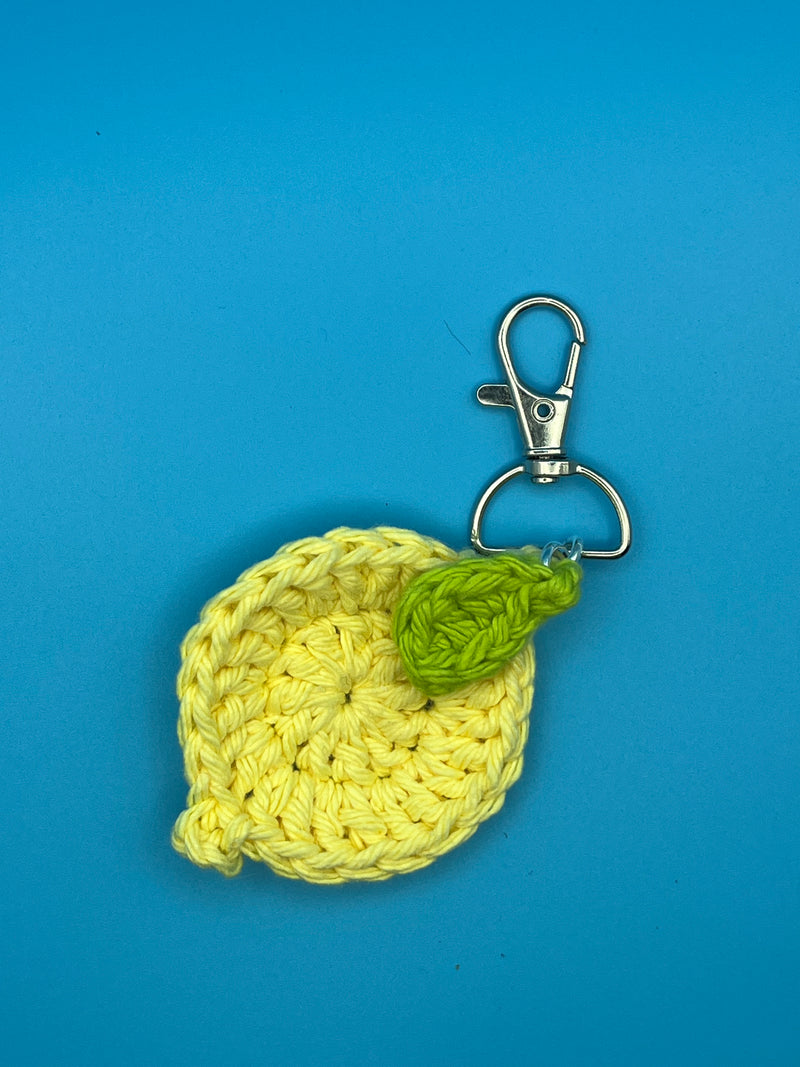 Handmade Crochet Citrus Keyrings
